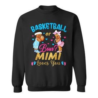 Basketball Or Bows Mimi Loves You Gender Reveal Pink Blue Sweatshirt | Mazezy