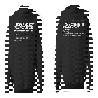Bassist Definition Bass Player For Musicians Sweatshirt - Thegiftio