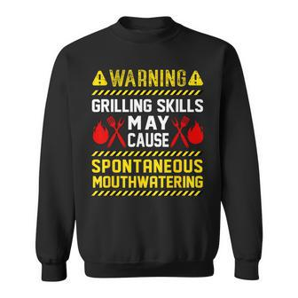 Bbq Grill Grilling Dad Chef Saying Warning Sweatshirt | Mazezy