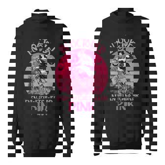 Bc Breast Cancer Awareness In October Even Witches Wear Pink Breast Cancer Sweatshirt - Monsterry