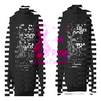 Bc Breast Cancer Awareness In October We Wear Pink Breast Cancer Awareness Ribbon 144 Cancer Sweatshirt - Monsterry