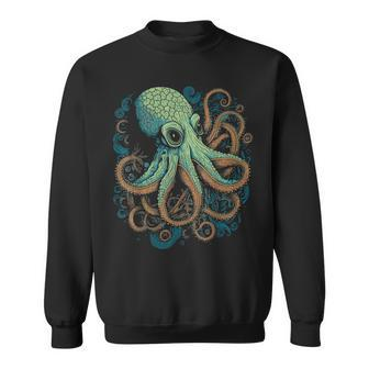 Beautiful Octopus Ocean Animal Lover Artistic Graphic Sweatshirt - Monsterry