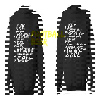 Beer Bier Trinker I Like American Football Beer Football Sweatshirt - Monsterry