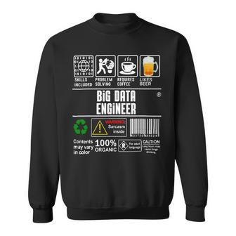 Beer Big Data Engineer Label Skills Solving Coffee Beer Sweatshirt - Monsterry AU