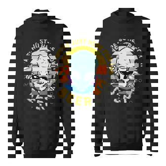 Beer Funny Alienufo Were Just Here For The Beer Retro Vintage Sweatshirt - Monsterry