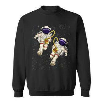 Beer Funny Astronauts Beer Drinking Scientist Outer Space Science Sweatshirt - Monsterry DE