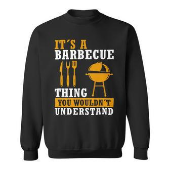 Beer Funny Bbq Barbecue Grill Grilling Joke Smoking Meat Beer Dad Sweatshirt - Monsterry CA