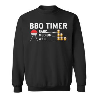 Beer Funny Bbq Timer Barbecue Beer Drinking Grill Grilling Gift Sweatshirt - Monsterry