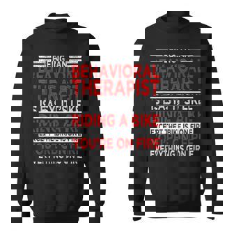 Behavioral Therapist Analyst Technician Rbt Behavior Tech Sweatshirt | Mazezy