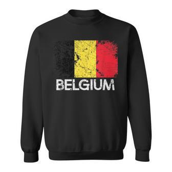 Belgian Flag | Vintage Made In Belgium Gift Sweatshirt | Mazezy