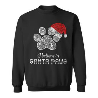 I Believe In Santa Paws With Christmas Hat Sweatshirt - Thegiftio UK