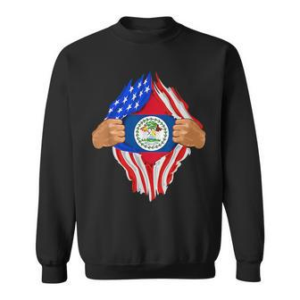 Belizean Blood Inside Me | Belize Flag Gift Sweatshirt | Mazezy