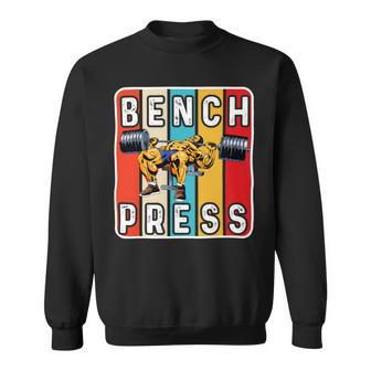 Bench Press Monster Power Gym Training Plan Chest Workout Sweatshirt - Monsterry