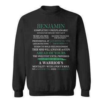 Benjamin Name Gift Benjamin Completely Unexplainable Sweatshirt - Seseable