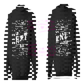 Bennett Surname Last Name Family Its A Bennett Thing Funny Last Name Designs Funny Gifts Sweatshirt | Mazezy