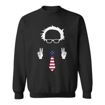 Bernie Sanders Peace Hair & Glasses Outfit Feel The Bern Sweatshirt | Mazezy