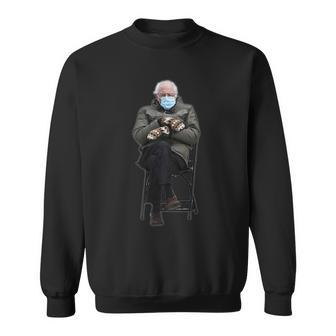 Bernie Sanders Sitting In Chair Inauguration Funny Sweatshirt | Mazezy