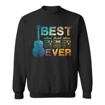Best Dad Ever Guitar Chords Guitarist Father Fathers Day Sweatshirt | Mazezy