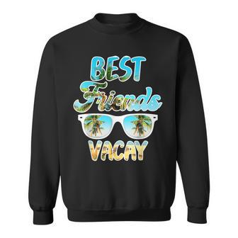 Best Friends Vacay Cool Beach Party Road Trip 2023 Palm Tree Sweatshirt - Monsterry