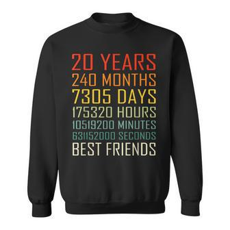 Best Friends Vintage 20 Years Friendship Anniversary Sweatshirt | Mazezy