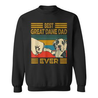 Best Great Dane Dad Ever Retro Vintage Sweatshirt | Mazezy