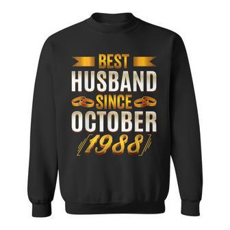 Best Husband Since October 1988 Funny 32Nd Anniversary Gift For Mens Sweatshirt | Mazezy
