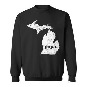 Best Papa Michigan T Funny Grandpa Sweatshirt | Mazezy AU