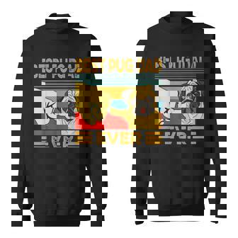Best Pug Dad Ever Retro Vintage  Sweatshirt
