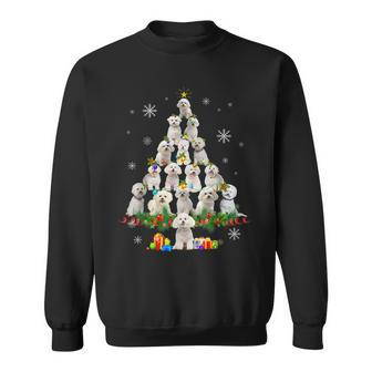 Bichon Frise Christmas Tree Lights Dog Xmas Sweatshirt - Thegiftio UK