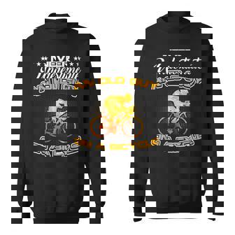 Bicycle Never Underestimate An Old Guy On A Bicycle Sweatshirt | Seseable CA