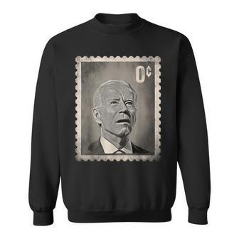 Biden Zero Cents Stamp 0 President Biden No Cents Sweatshirt - Seseable