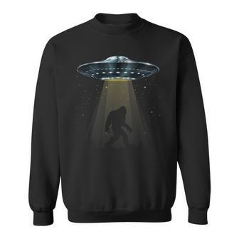 Bigfoot Abduction Alien Ufo Sasquatch Lovers Space UFO Funny Gifts Sweatshirt | Mazezy