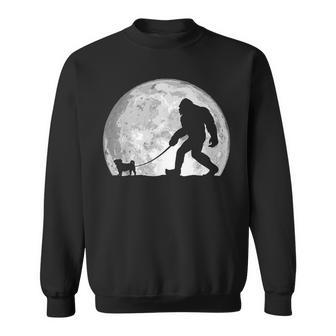 Bigfoot Walks Pug Pug Bigfoot Pug Lover Pug Sweatshirt | Mazezy