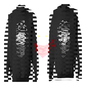 Biker Cat Motorcycle Chopper Biker Motorbike Sweatshirt | Mazezy