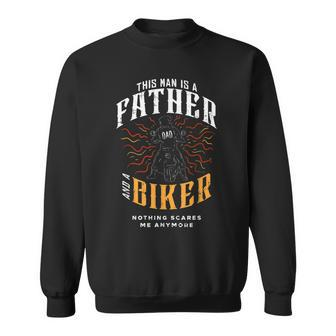Biker Dad Gifts Motorcycle Fathers Day Gift For Fathers Gift For Mens Sweatshirt | Mazezy