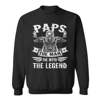 Biker Grandpa Paps The Man Myth The Legend Motorcycle Sweatshirt | Mazezy