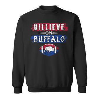 Billieve In Buffalo Vintage Football  Sweatshirt