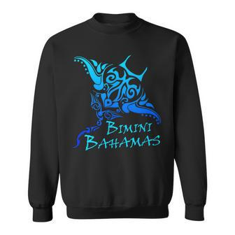 Bimini Bahamas Vintage Retro Tribal Stingray Vacation Sweatshirt | Mazezy