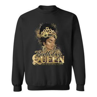 Birthday Queen African American Black Woman Funny Birthday Gifts Sweatshirt | Mazezy