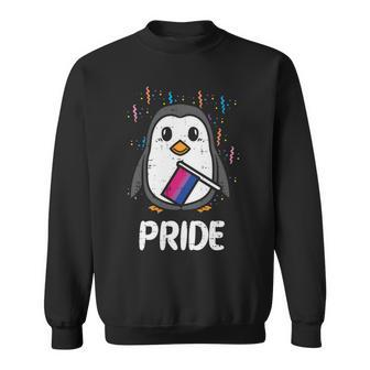 Bisexual Flag Penguin Lgbt Bi Pride Stuff Animal Sweatshirt | Mazezy
