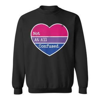 Bisexual Pride Not Confused Bi Pride Bi Colors Heart Sweatshirt | Mazezy