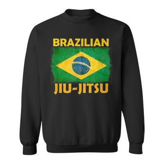 Bjj Brazilian Jiu Jitsu Distressed Flag Novelty Sweatshirt | Mazezy DE