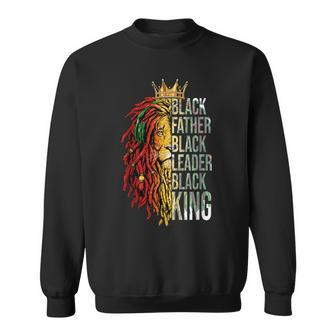 Black Father Leader King Melanin Men African Fathers Day Sweatshirt | Mazezy