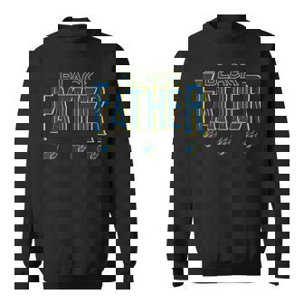 Black Father Panther Fathers Day African American Dad Sweatshirt | Mazezy