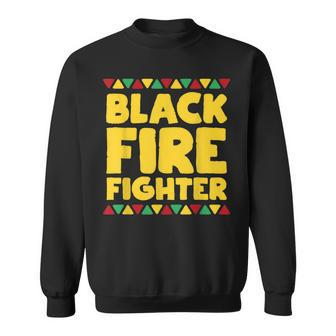 Black Firefighter Afro Pride Sweatshirt | Mazezy