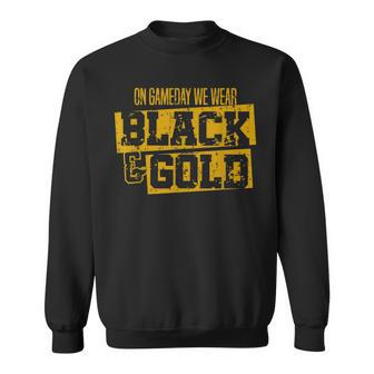 Black Gold Game Day Group For High School Football Sports Sweatshirt - Thegiftio UK