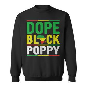 Black History Month Dope Black Poppy African American Pride Sweatshirt | Mazezy