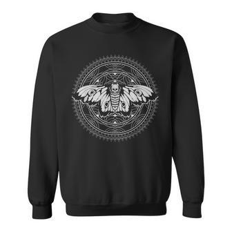 Blackcraft Wiccan Mysticism Pagan Scary Insect Occult Moth Sweatshirt | Mazezy