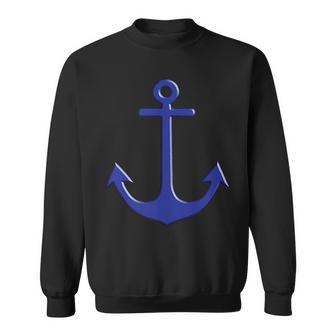 Blue Anchor Nautical Adventures Maritime Sweatshirt | Mazezy