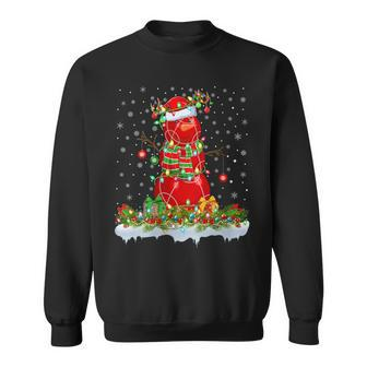Bocce Ball Snowman Xmas Lighting Santa Bocce Ball Christmas Sweatshirt | Mazezy